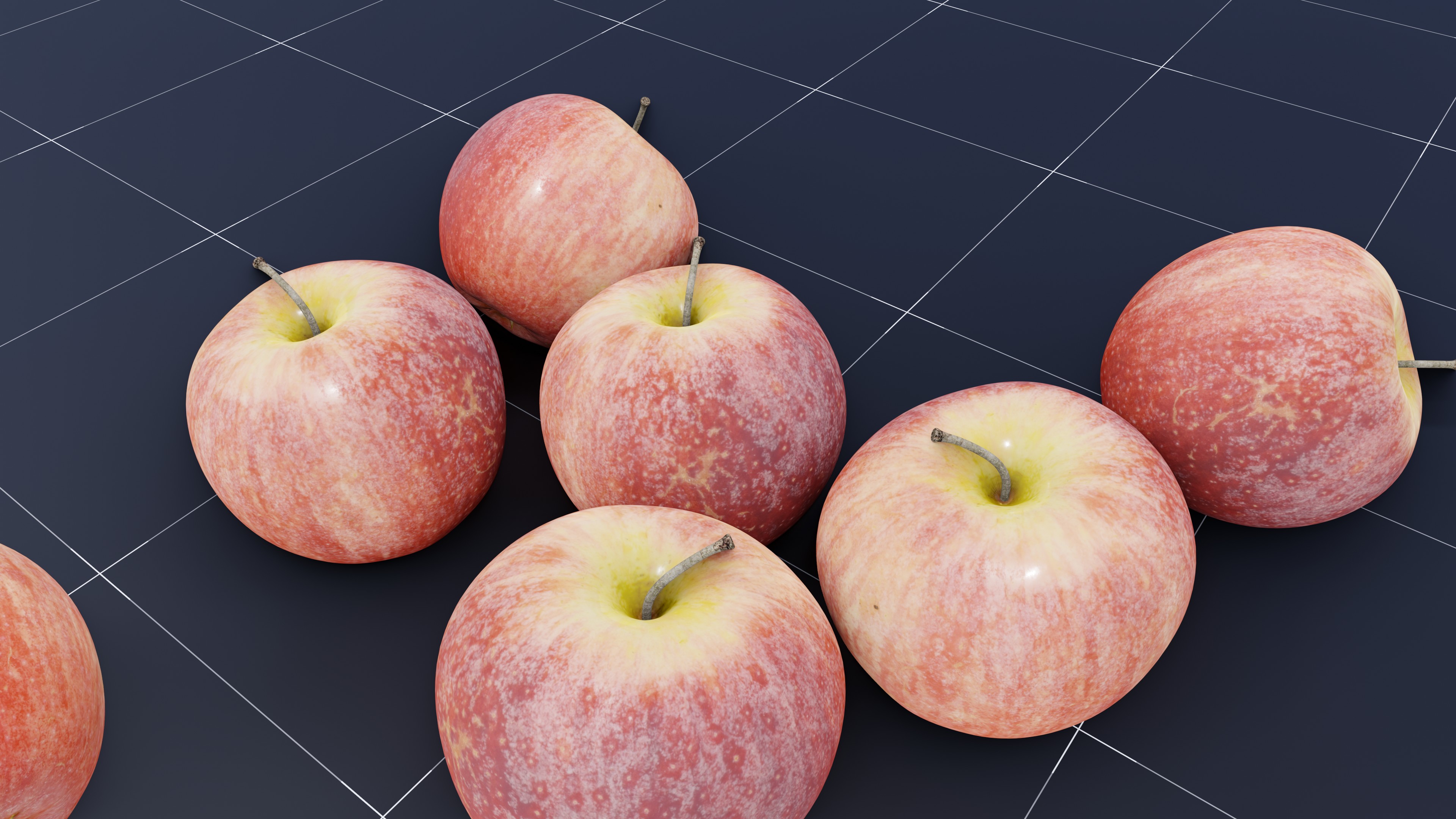 Red/Yellow Apple (textured) for Eevee and Cycles preview image 8